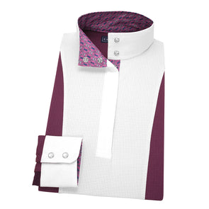 Essex Classics Ladies Plum Luna Performance Stirrups Show Shirt - Equestrian Chic Boutique