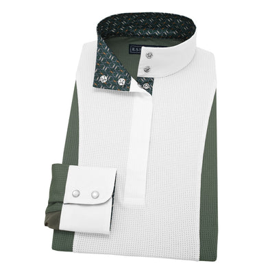 Essex Classics Ladies Sage Green Luna Performance Stirrups Show Shirt - Equestrian Chic Boutique