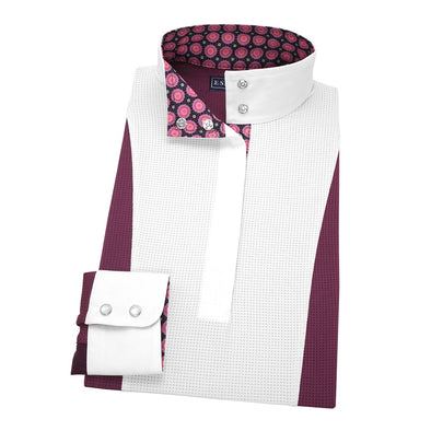 Essex Classics Ladies Plum Luna Performance Rosettes Show Shirt - Equestrian Chic Boutique