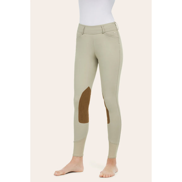 RJ Classics BELMONT Mid Rise Side Zip Euroseat Breech - Sand - Equestrian Chic Boutique