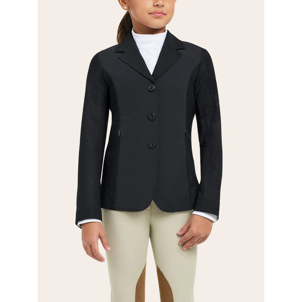 RJ Classics Harmony Jr 2.0 Girls Mesh Show Coat - Black - Equestrian Chic Boutique