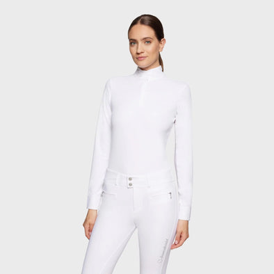 Samshield Juline Ladies Show Shirt - White - Equestrian Chic Boutique